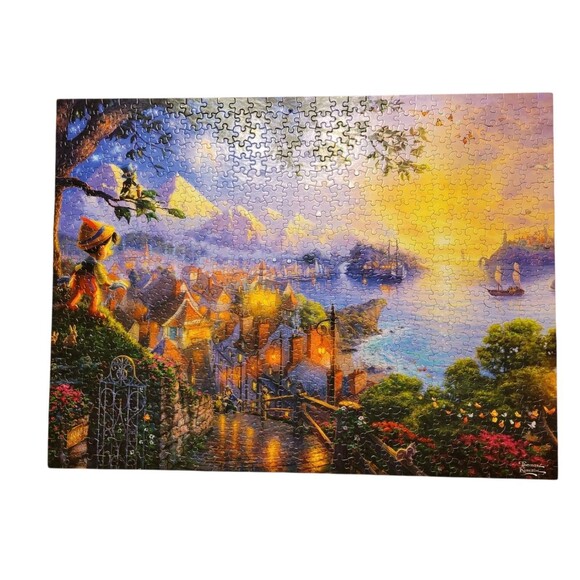 Disney Dream Collection & Thomas Kinkade 2013 Pinocchio 750pc Jigsaw Puzzle New - Picture 3 of 7